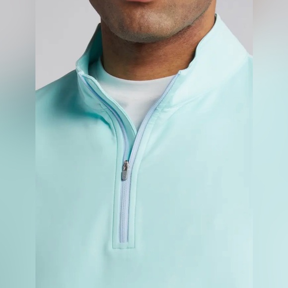 Peter Millar men’s Perth Mélange Performance Quarter Zip Sweatshirt large - Picture 4 of 10